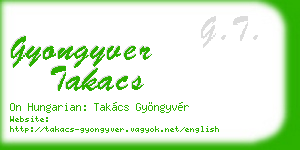 gyongyver takacs business card