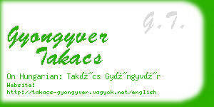 gyongyver takacs business card